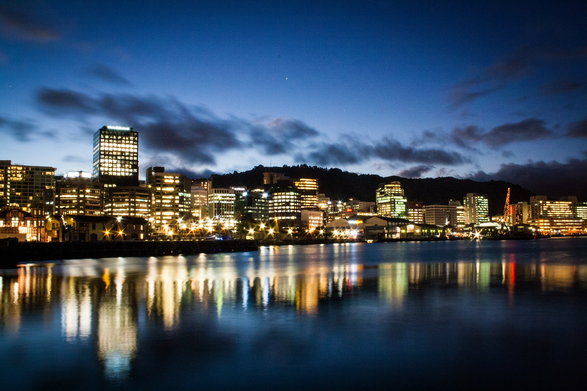 New Zealand Wellington Port Bay Water Skyline New Zealand Wellington Port Bay Water Skyline